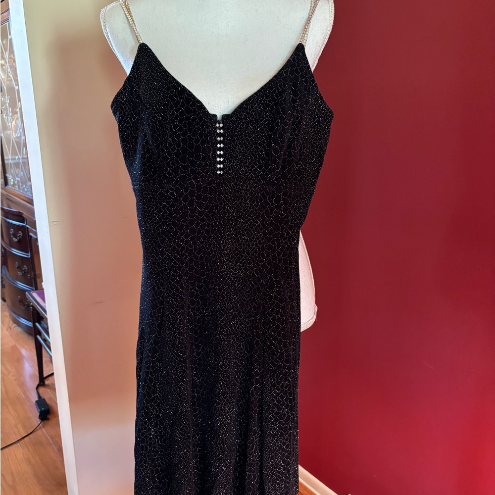 Black Dress with Studded Embellishments
